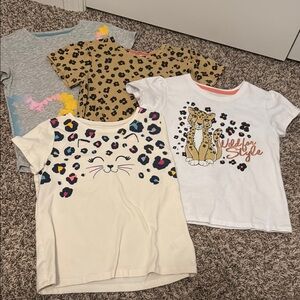 Set of 4 Girls' Graphic T-Shirts